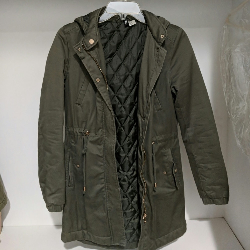 H&M Divided Olive Green Parka Jacket